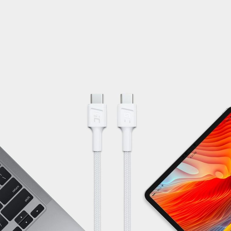 Green Cell, KABGC29W, kabel USB-C USB-C, szybkie ładowanie QC 3.0, 200 cm, biały