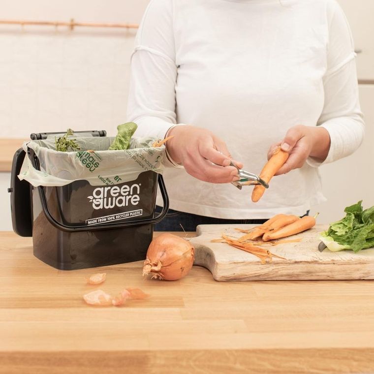 GreenAware, kompostowalne worki na odpady spożywcze, 8l, 40 szt.