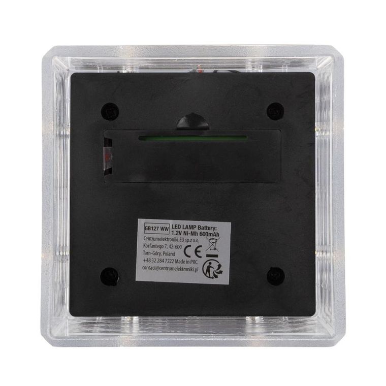 GreenBlue, lampa solarna LED na słupek, daszek kopertowy, 80-80 mm, 3200K GB127 WW