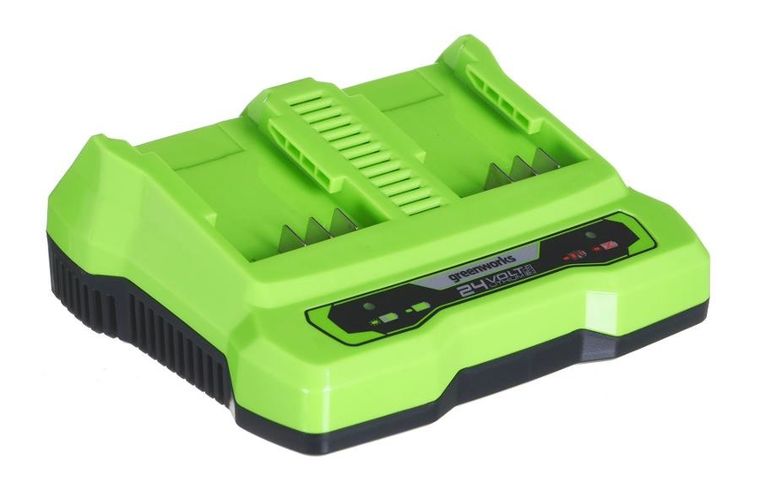 Greenworks, Dual Slot, ładowarka, 24v, 2a
