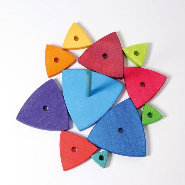 Grimm's, drewniana wieża, sorter, trójkąt, 22 cm