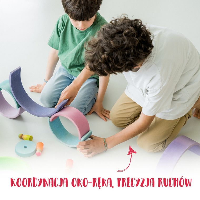 Grimm's, Tęcza, neon pink, 10 elementów