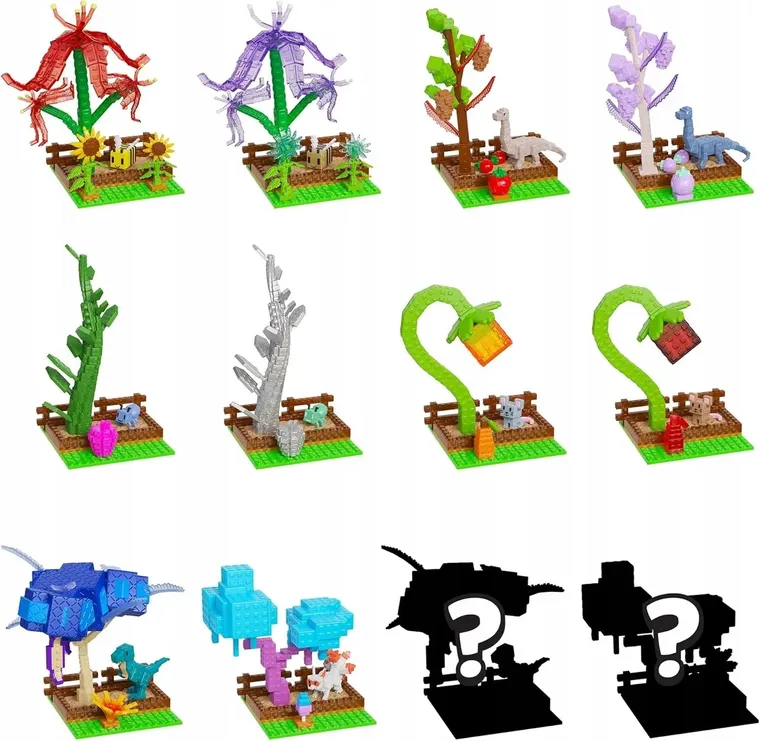 Grow a Garden, klocki z figurką niespodzianką i kodem Roblox, 23 elementy