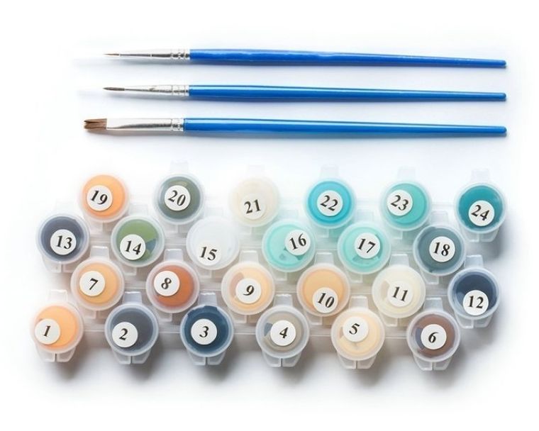 Gruba Mona Lisa, zestaw do malowania po cyferkach