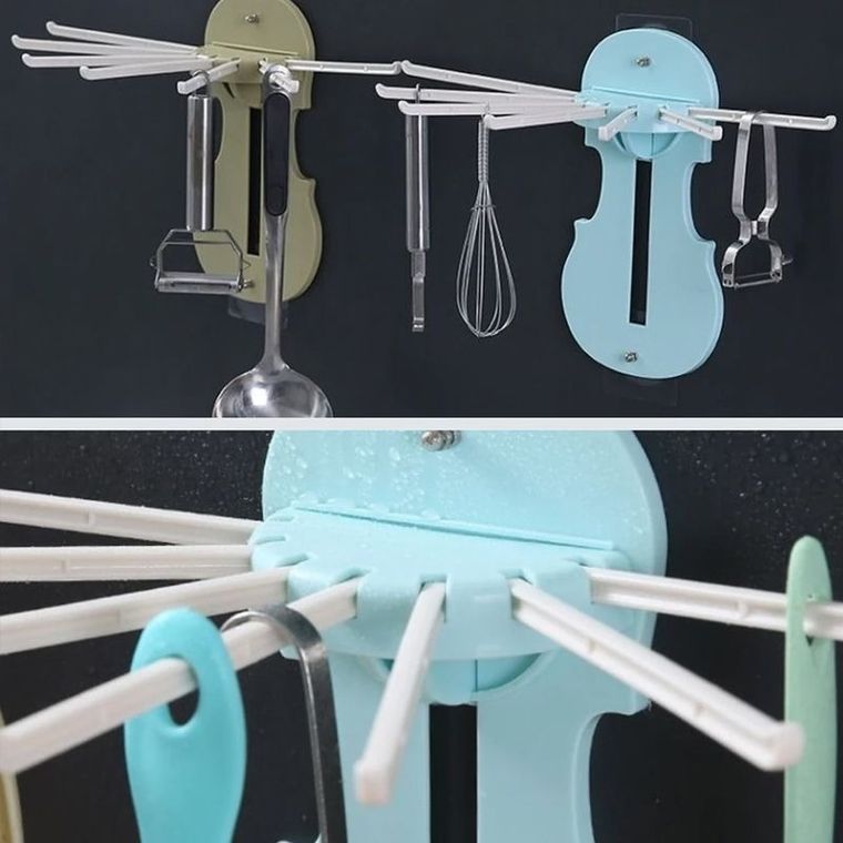 Haczyk do zawieszania akcesoriów kuchennych, niebieski