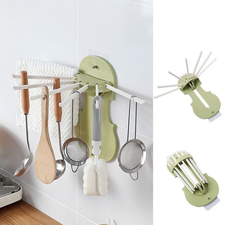 Haczyk do zawieszania akcesoriów kuchennych, zielony