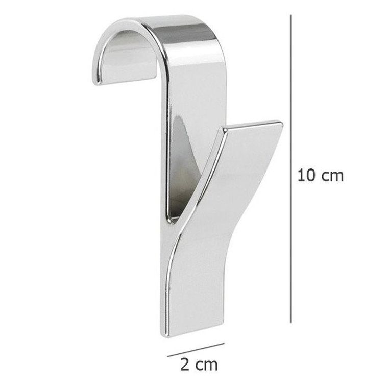 Haczyk, wieszak na grzejnik żeberkowy, chrom, 4 szt.