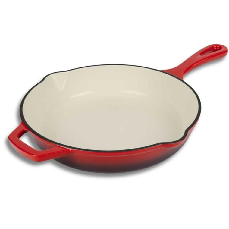 Hage, patelnia żeliwna, emaliowana, czerwona, 26 cm