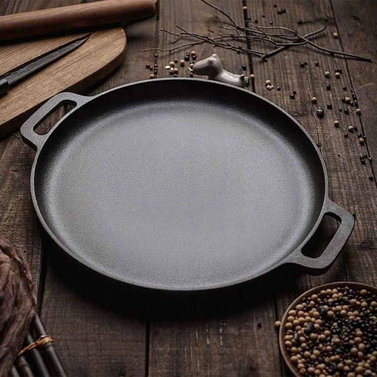 Hage, patelnia żeliwna, talerz do pizzy, 30 cm