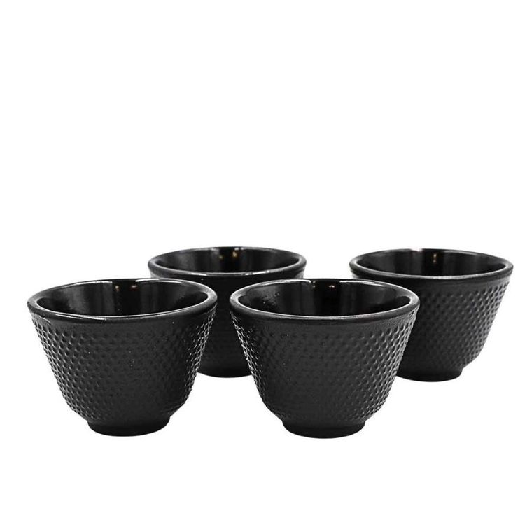 Hage, zestaw dzbanek żeliwny, z filiżankami, czarny, 4-60 ml, 1,4l