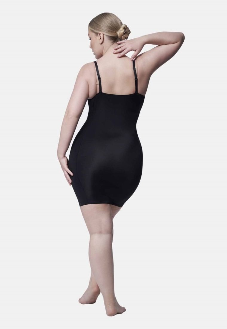 Halka damska na ramiączka, modelująca, czarna, Julimex