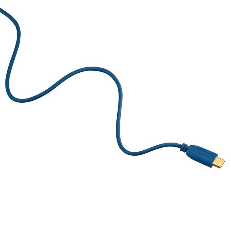 Hama, kabel USB-C-USB 2.0 A, flexi-slim, 0.75m, niebieski
