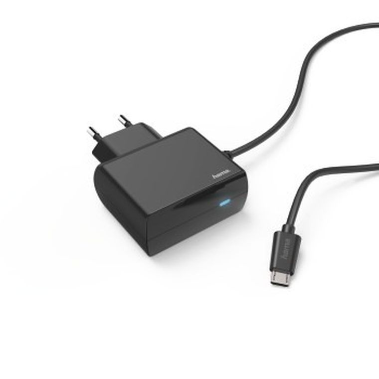 Hama, ładowarka sieciowa micro USB 230v 2,4a, czarna