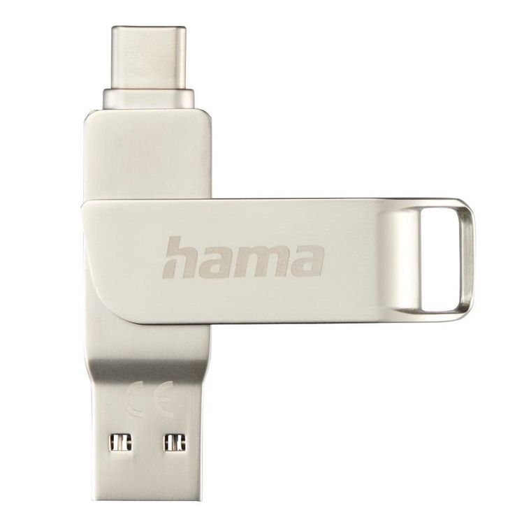 Hama, pendrive usb-a usb-c 256 gb standard usb 30, sreberny