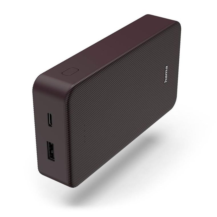 Hama, powerbank, Color 20 PowerPack, 20000 mAh, bordowy