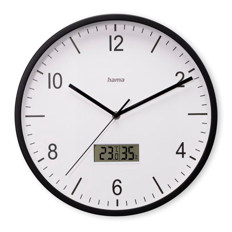 Hama, zegar ścienny, Lanzarotte, z termomentrem i higrometrem, 35 cm