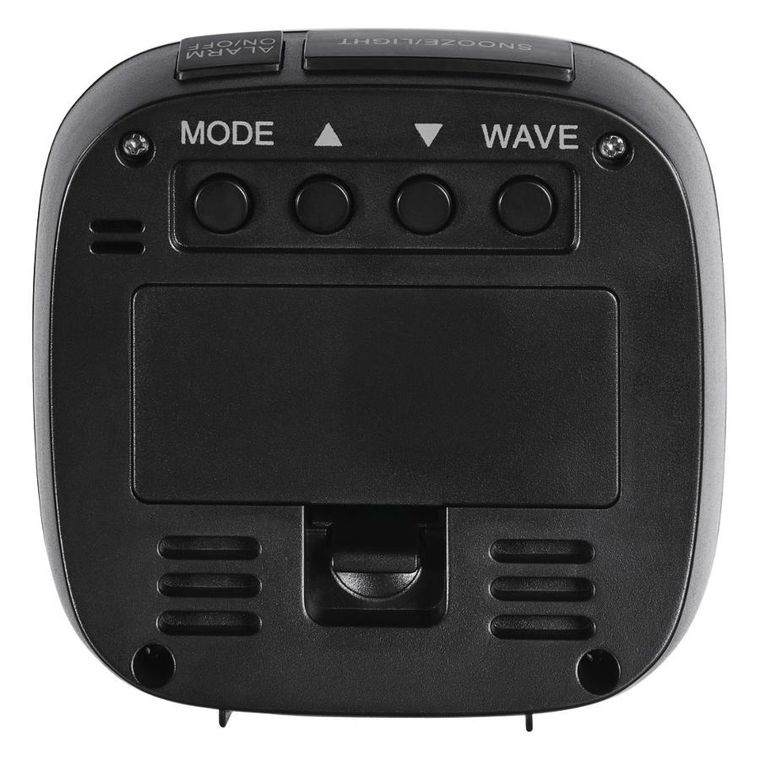 Hama, zegar z budzikiem, czarny