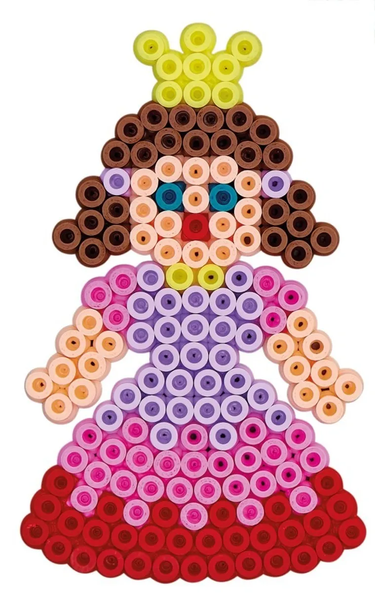 Hama, zestaw: koraliki do prasowania + plansza, 4 szt.