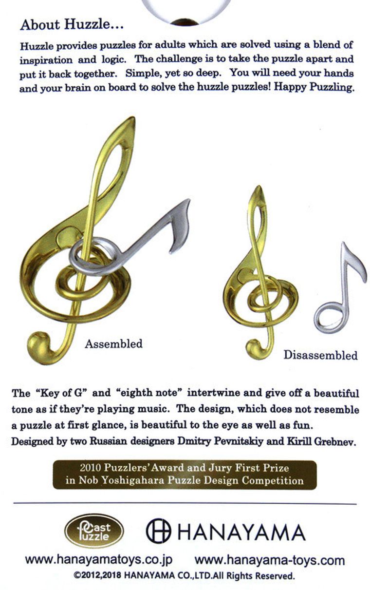 Hanayama, Huzzle Cast Harmony, łamigłówka, poziom 2/6