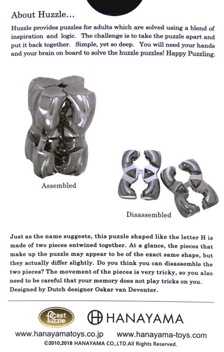 Hanayama, Huzzle Cast H&H, łamigłówka, poziom 5/6