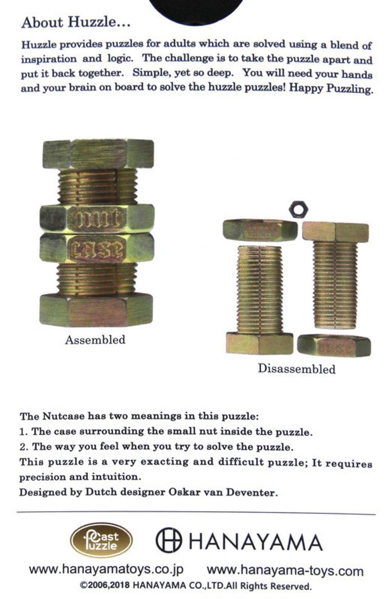 Hanayama, Huzzle Cast Nutcase, łamigłówka, poziom 6/6