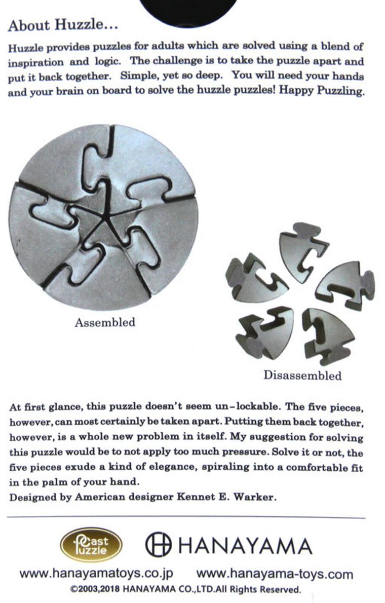 Hanayama, Huzzle Cast Spiral, łamigłówka, poziom 5/6