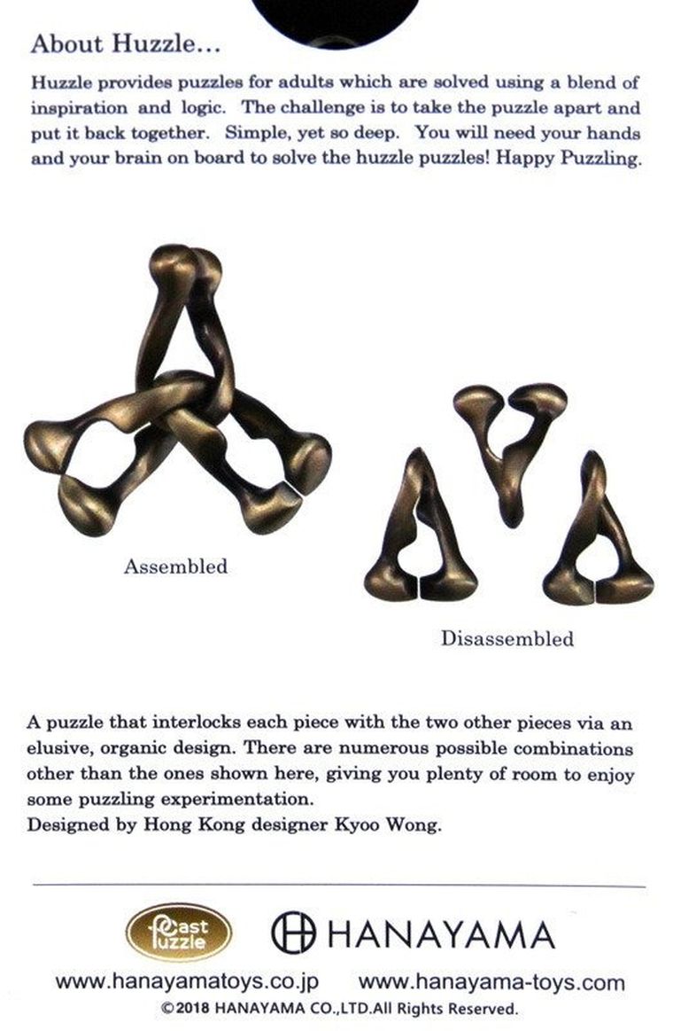 Hanayama, Huzzle Cast Trinity, łamigłówka, poziom 6/6