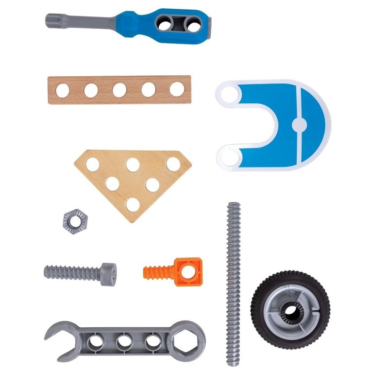 Hape, zestaw motocyklowy, klocki konstrukcyjne, 34 elementy