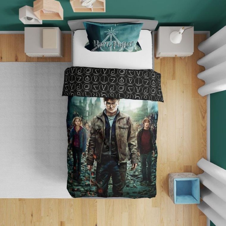 Harry Potter, Hogwarts, 2-częściowy komplet pościeli, 160-200 cm