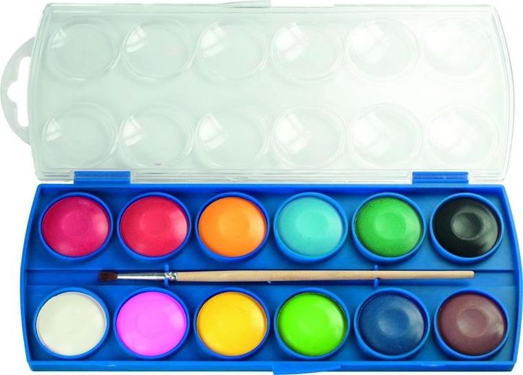 Hasta, farby akwarelowe, flamingo, 12 kolorów