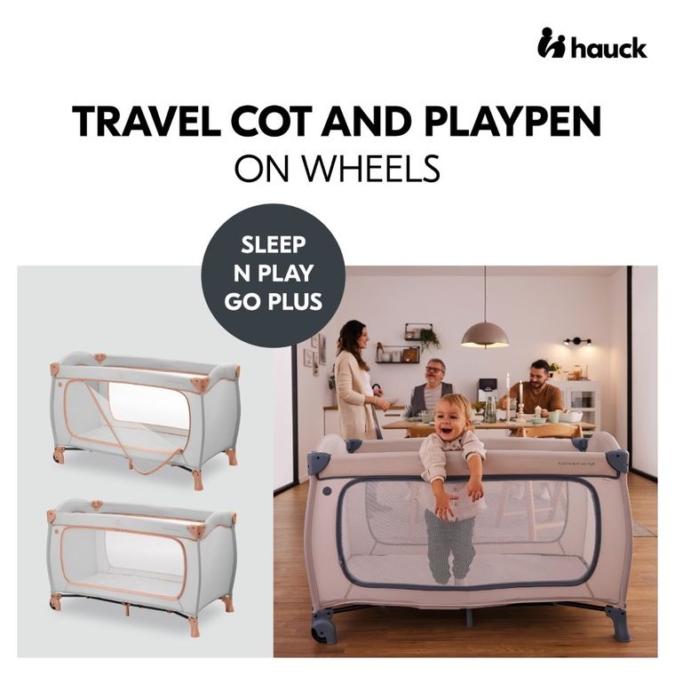 Hauck, Sleep N Play Go Plus, łóżeczko turystyczne, dusty cork