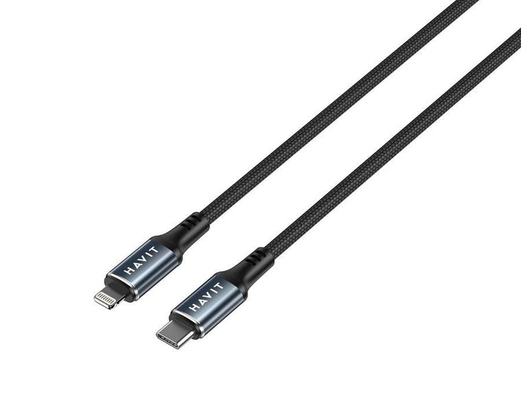 Havit, kabel do ladowania, USB-C, czarny
