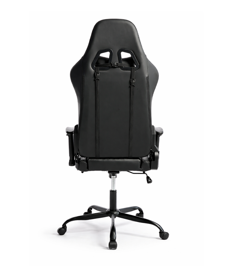 Hedo, fotel gamingowy z podnóżkiem, czarny