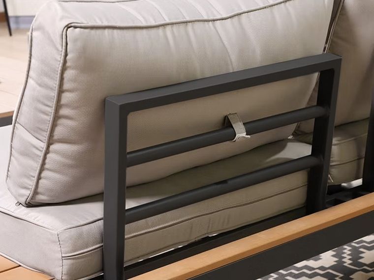 Hedo, narożnik ogrodowy na taras ze stolikiem i poduszkami, 6 osobowy