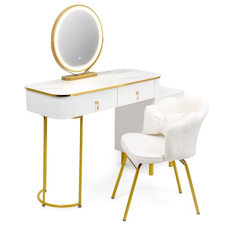 Hedo, Verdiro, toaletka kosmetyczna z lustrem LED, biała