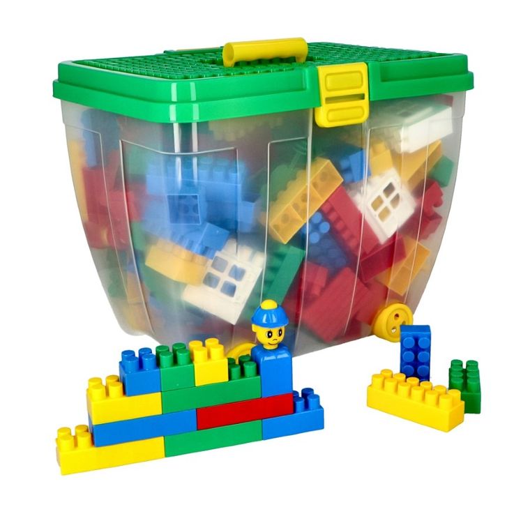 Hemar Family, duży kuferek z klockami i pokrywą konstrukcyjną