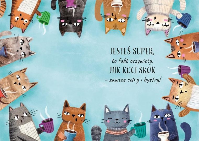 Henry, karnet A5 z kopertą, złocony, koty korpo