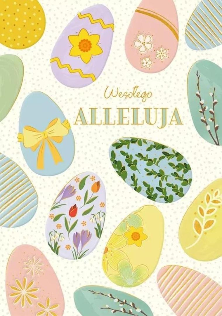 Henry, karnet B6 z kopertą, złocony, pattern pisankowy wielkanoc