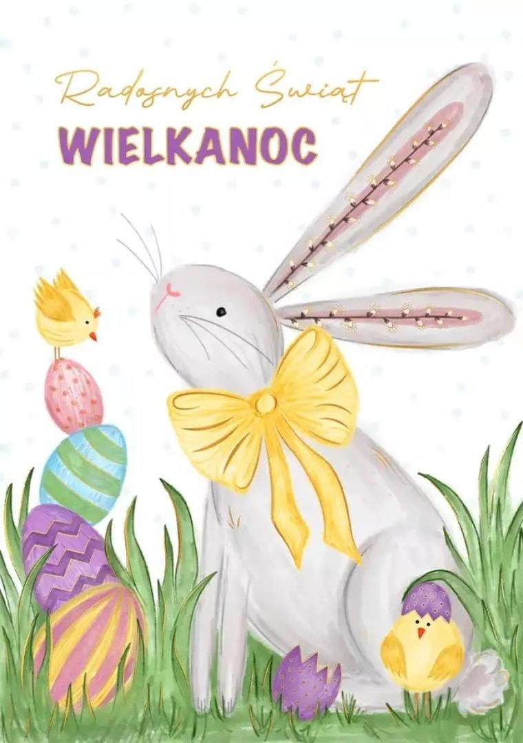 Henry, karnet B6 z kopertą, złocony, zając wielkanocny