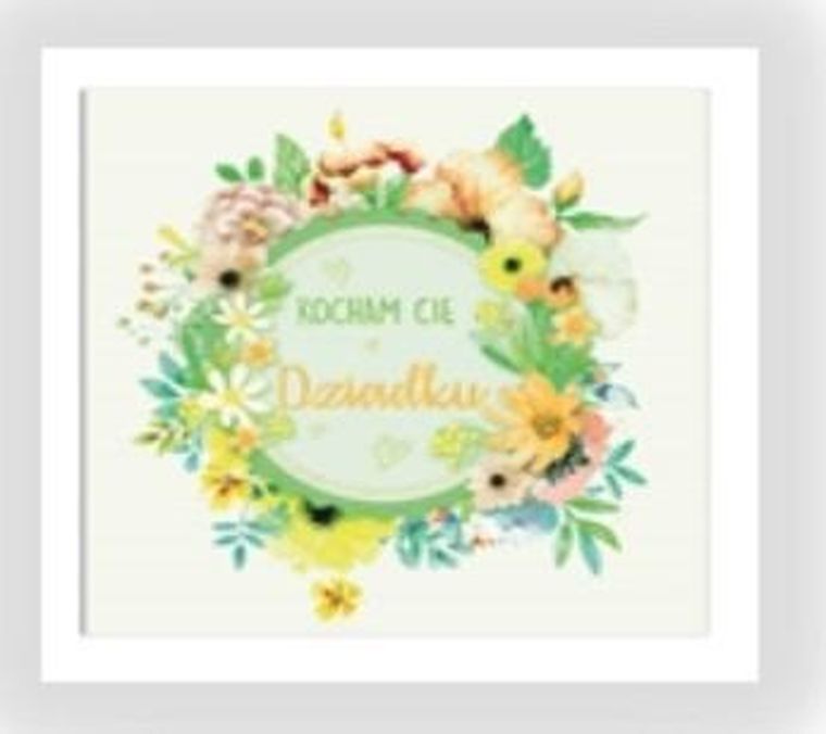 Henry, karnet, wianek z kwiatów, dziadek