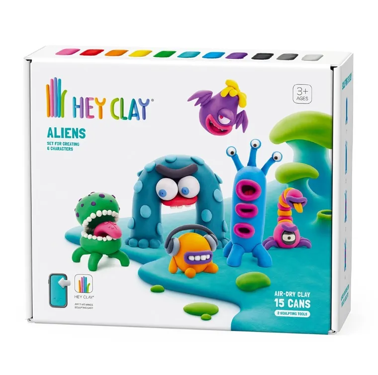Hey Clay, Obcy, masa plastyczna, 15 szt.