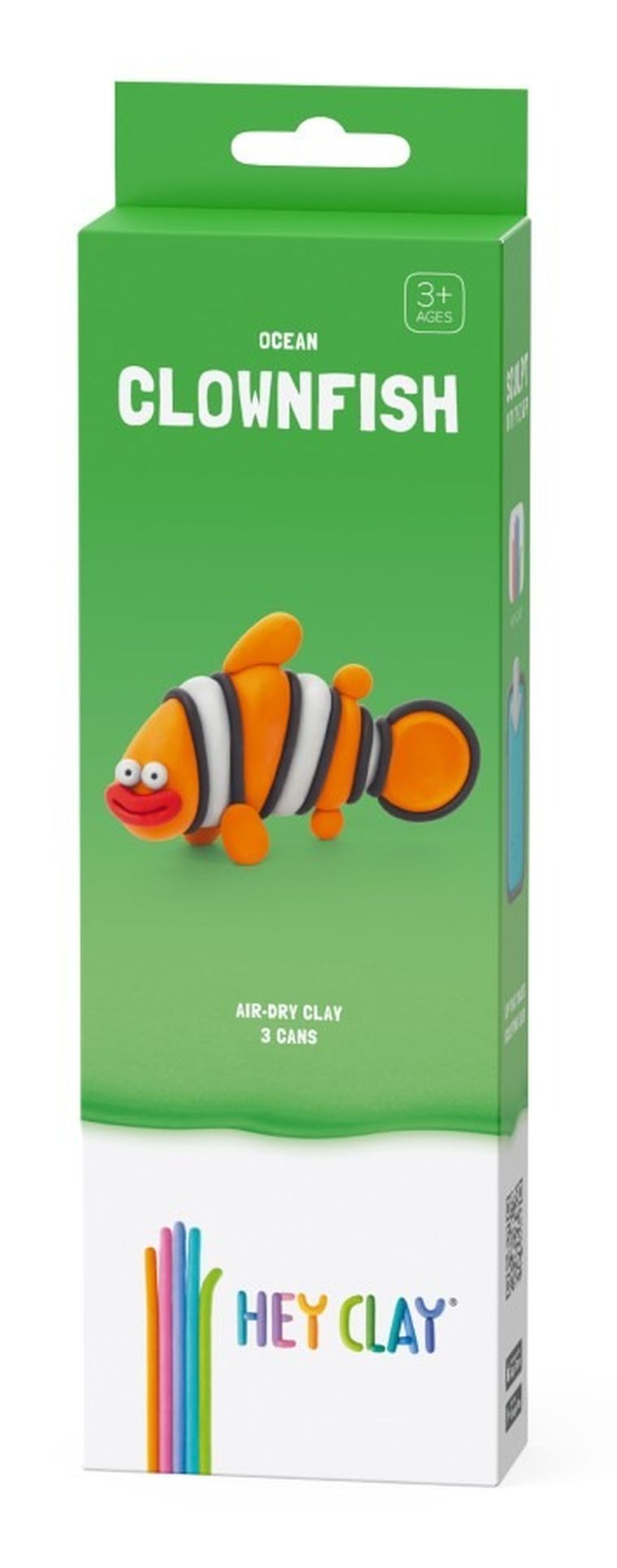 Hey Clay, Ocean, Błazenek, masa plastyczna, 3 szt.