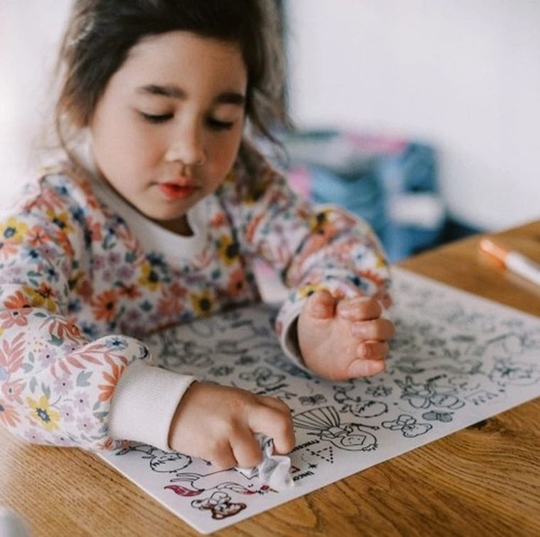 Hey Doodle, mata silikonowa do kolorowania A3, cyferki, królestwo