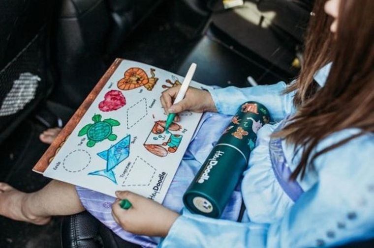 Hey Doodle, mata silikonowa do kolorowania A4, kształty