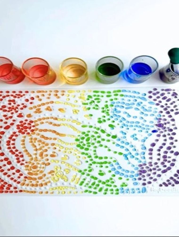 Hey Doodle, sensoryczna mata silikonowa do kolorowania 3D, szept wody