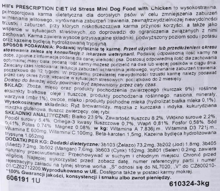 Hill's, Canine, Digestive Care, i/d, mini, sucha karma dla psa, 3 kg