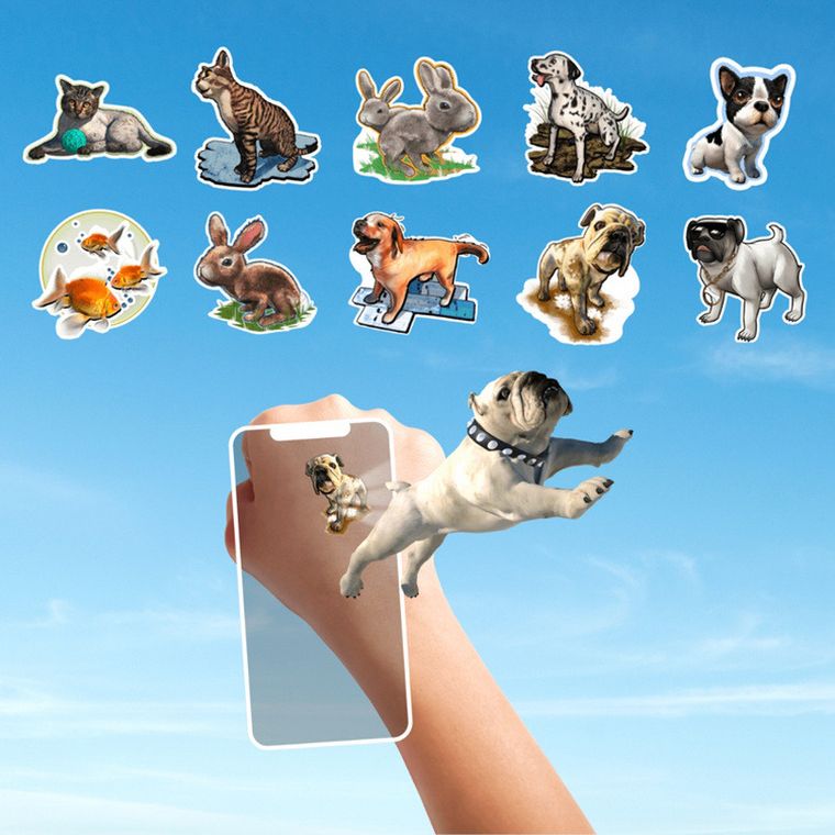 HoloToyz, tatuaże AR z dźwiękiem, Pet Party