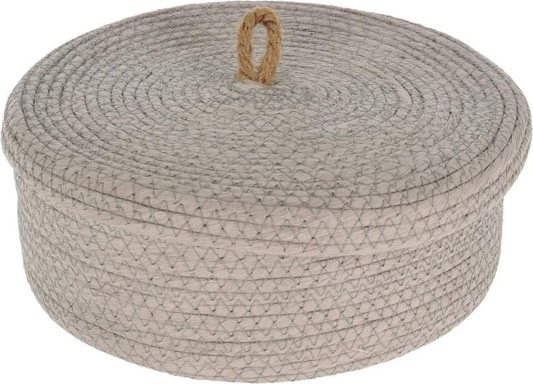 Home Styling Collection, dekoracyjne koszyki do przechowywania, jutowa pokrywka, 3 szt.