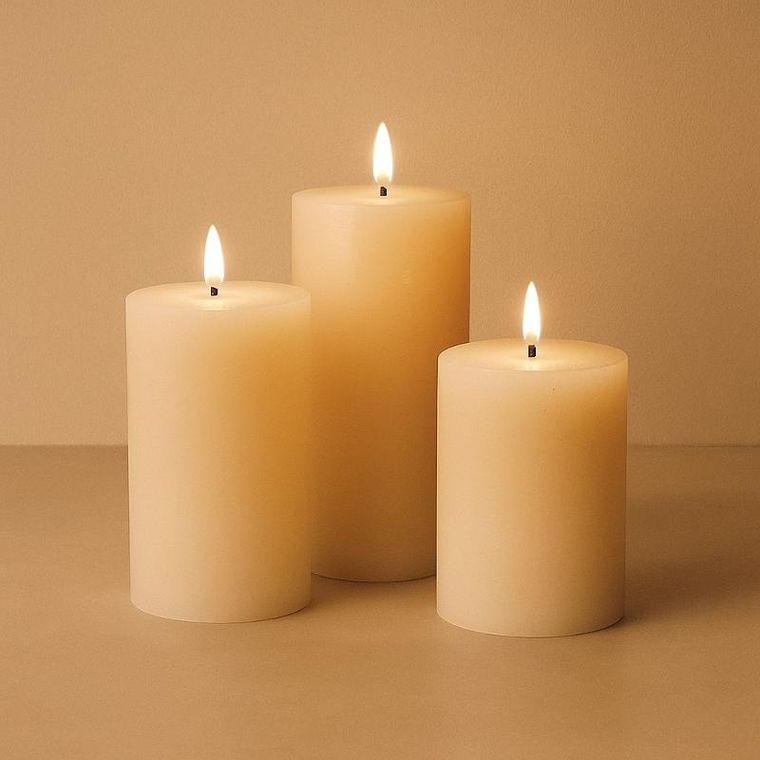 Home Styling Collection, dekoracyjne świece LED 7,5 cm, 3 szt.