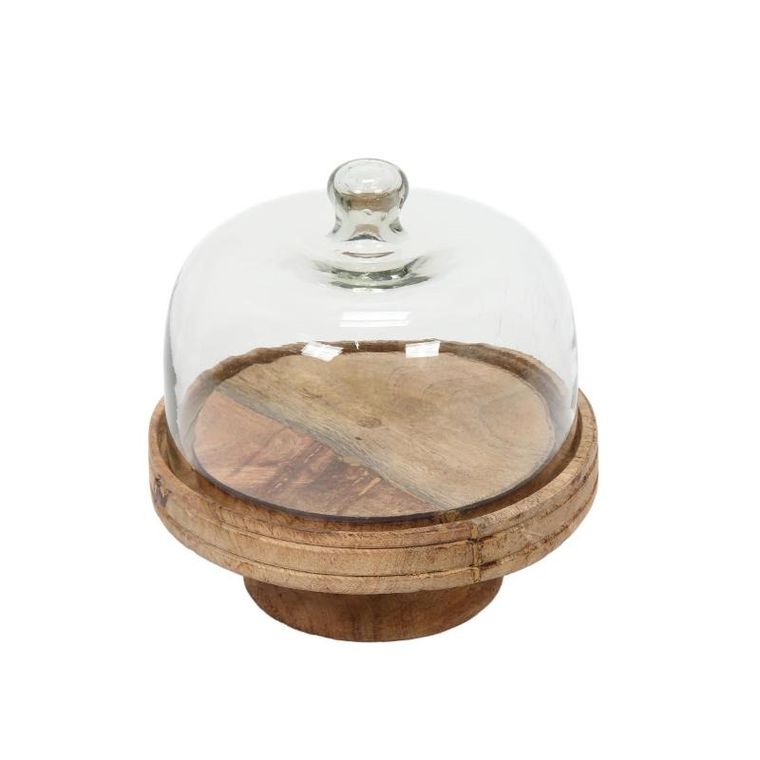 Home Styling Collection, patera na ciasto z drewna mango, średnica 19 cm